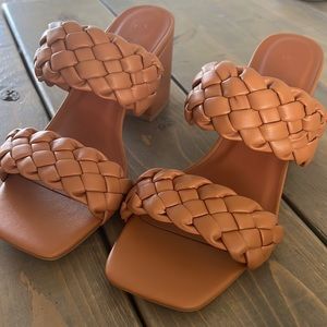 Tan Braided Heels Size 8.5